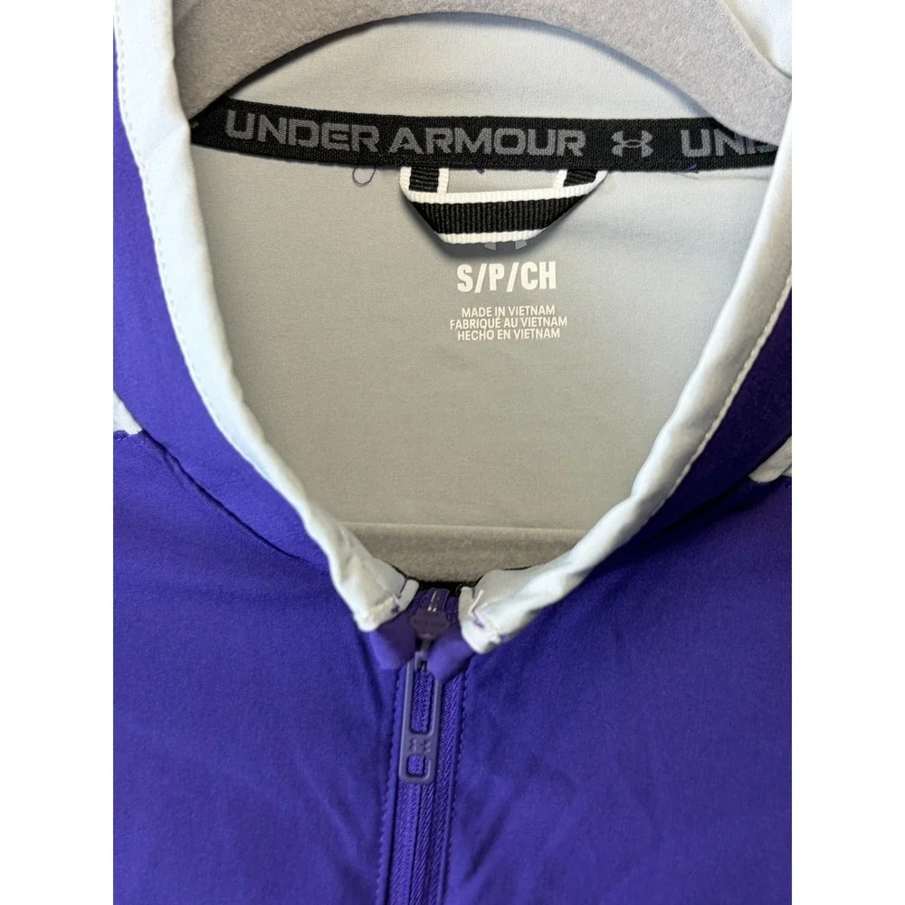 Under Armour Motivate 3.0 Men's Small Purple Short Sleeve 1/2 Zip Pullover Y2K